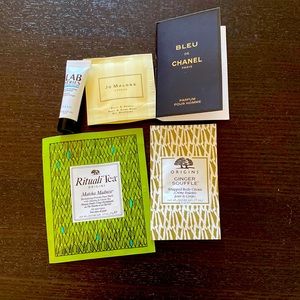 Bundle body cream, Chanel perfume , Jo Malone hand wash, Rituali tea origins